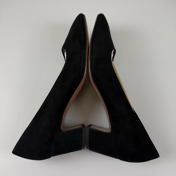 Franco Sarto Salino Square Toe Pumps Womens 10M Black Suede Block Heel NEW main image 6